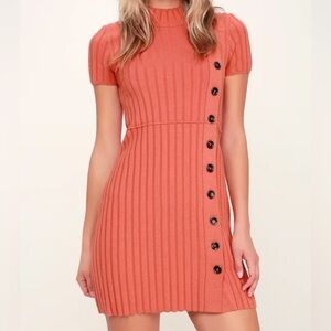 Free People Lottie Ribbed Sweater Dress